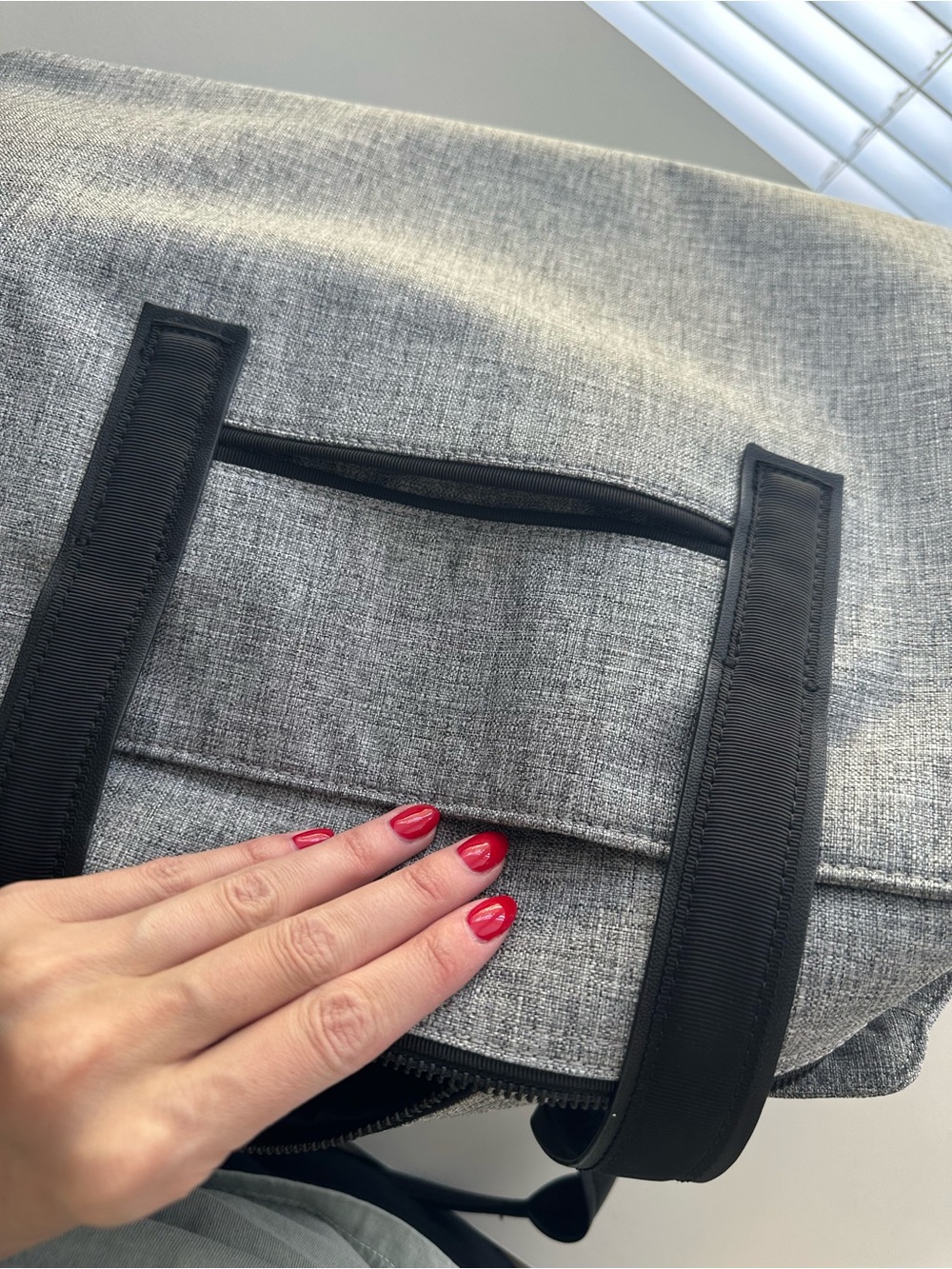 lululemon athletica Gray Duffel Bag with Black Handles - Picture 4 of 4